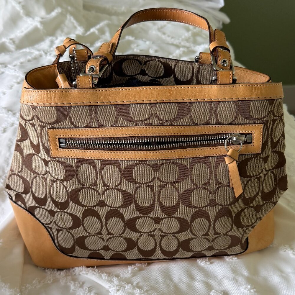 Camel Coach Signature Canvas handbag K04M-6830
